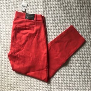 NWT J. Crew Winnie pant stretch twill coral 6